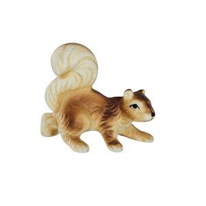 Vintage Bone China Brown Squirrel Miniature Figurine